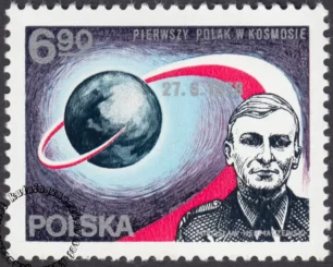 Pierwszy Polak w Kosmosie - Interkosmos znaczek numer 2417