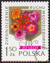 30 rocznica zjednoczenia polskiego ruchu młodzieżowego znaczek numer 2419