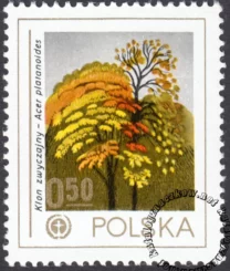 Ochrona środowiska - drzewa znaczek numer 2422