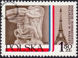 Pomnik Kombatanta Polskiego w Paryżu znaczek numer 2436