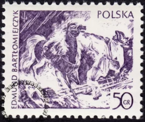 Polska grafika współczesna znaczek numer 2460