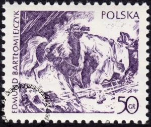 Polska grafika współczesna znaczek numer 2460