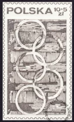 60 lecie Polskiego Komitetu Olimpijskiego znaczek numer 2469