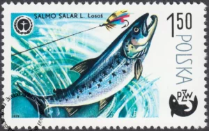 100 lat wędkarstwa polskiego znaczek numer 2473