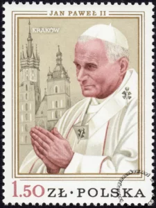 Wizyta papieża Jana Pawła II w Polsce znaczek numer 2482
