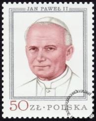 Wizyta papieża Jana Pawła II w Polsce znaczek numer 2484B