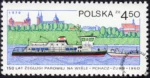 150 lecie żeglugi parowej na Wiśle znaczek numer 2487