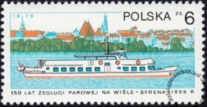150 lecie żeglugi parowej na Wiśle znaczek numer 2488