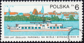 150 lecie żeglugi parowej na Wiśle znaczek numer 2488