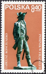 Odsłonięcie pomnika Tadeusza Kościuszki w Filadelfii znaczek numer 2489