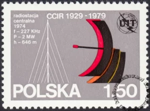 50 lecie Międzynarodowego Doradczego Komitetu Radiokomunikacyjnego znaczek numer 2499