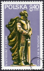 Odsłonięcie pomnika Kazimierza Pułaskiego w Buffalo znaczek numer 2501