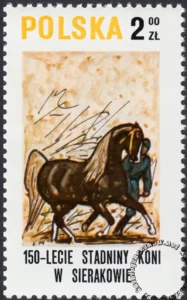 150 lecie stadniny koni w Sierakowie znaczek numer 2517