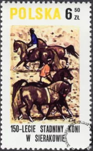 150 lecie stadniny koni w Sierakowie znaczek numer 2522