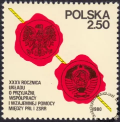 35 rocznica układu PRL-ZSRR znaczek numer 2533