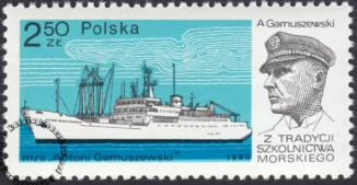 Z tradycji szkolnictwa morskiego znaczek numer 2553