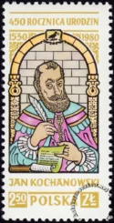 450 rocznica urodzin Jana Kochanowskiego znaczek numer 2564