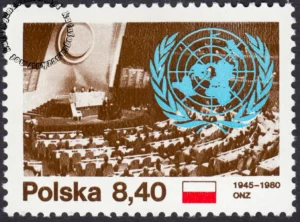 35 rocznica powstania ONZ znaczek numer 2565