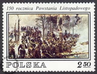 150 rocznica Powstania Listopadowego znaczek numer 2572