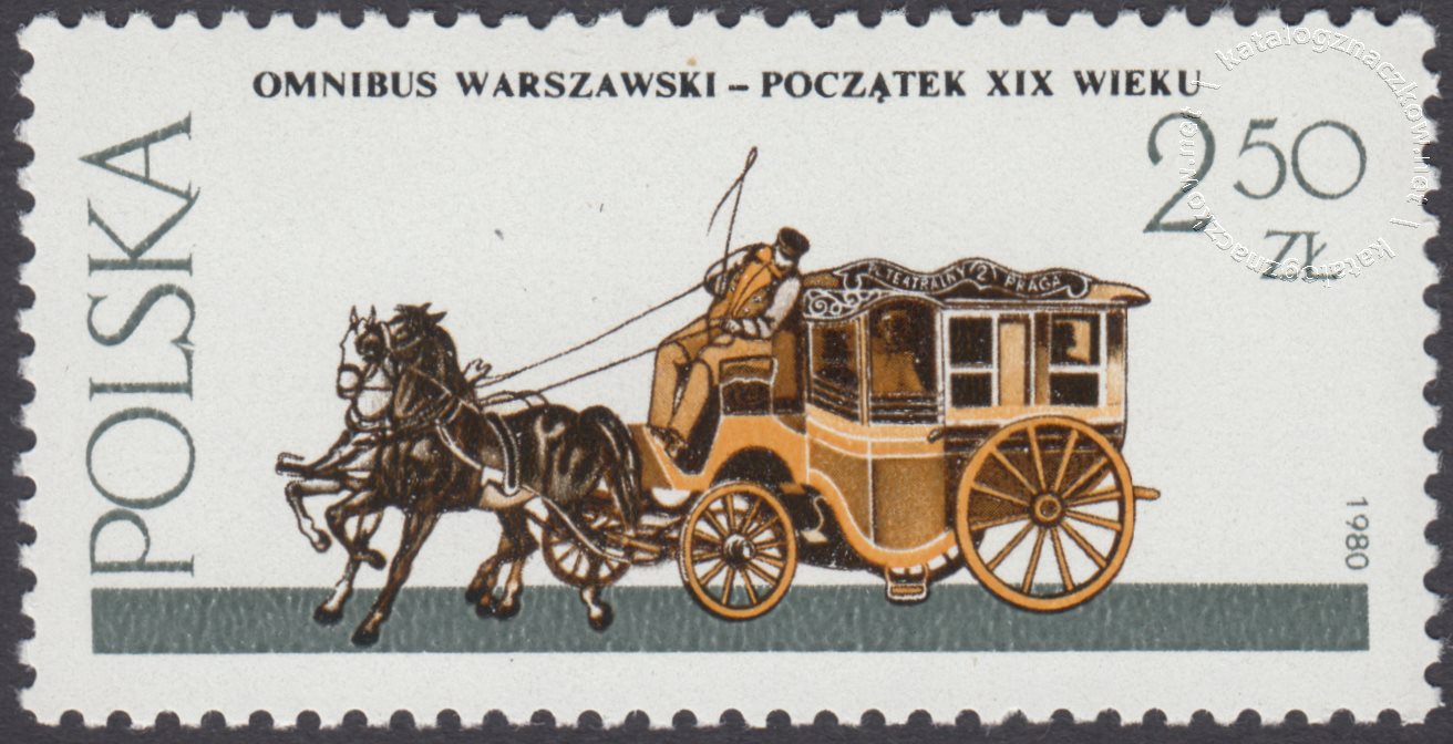 Warszawskie pojazdy konne znaczek nr 2574