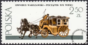 Warszawskie pojazdy konne znaczek numer 2574