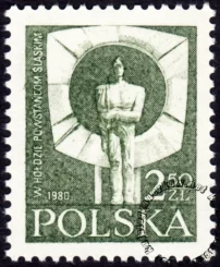 Odsłonięcie pomnika Powstańców Śląskich w Zdzieszowicach znaczek numer 2579