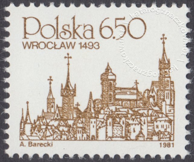 Polskie miasta na starych rycinach znaczek nr 2592