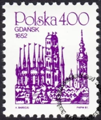 Polskie miasta na starych rycinach znaczek numer 2589