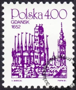 Polskie miasta na starych rycinach znaczek numer 2589
