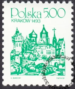 Polskie miasta na starych rycinach znaczek numer 2590