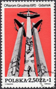 Pomnik Ofiarom Grudnia 1970 r. znaczek numer 2634