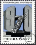 Pomnik Ofiarom Grudnia 1970 r. znaczek numer 2635