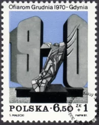 Pomnik Ofiarom Grudnia 1970 r. znaczek numer 2635