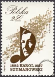 100 rocznica urodzin Karola Szymanowskiego znaczek numer 2657