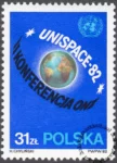 II Konferencja ONZ - Unispace 82 w Wiedniu znaczek numer 2668