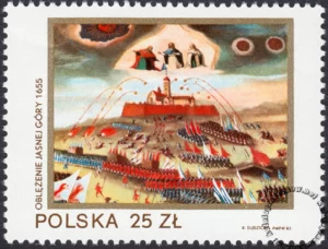 600 lat obecności Obrazu Jasnogórskiego w klasztorze O.O. Paulinów w Częstochowie znaczek numer 2671