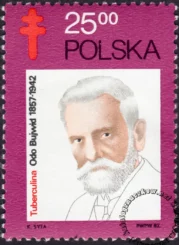 60 rocznica odkrycia prątka gruźlicy przez Roberta Kocha znaczek numer 2680