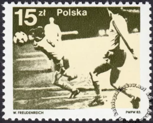 Medale Polaków na IO w Moskwie i na MŚ w piłce nożnej znaczek numer 2716