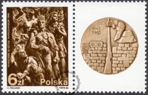 40 rocznica powstania w getcie warszawskim znaczek numer 2718 + pw
