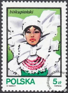 Kobiece stroje ludowe znaczek numer 2743