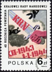 40 rocznica powstania AL i KRN znaczek numer 2750