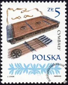 Polskie ludowe instrumenty muzyczne znaczek numer 2751