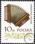 Polskie ludowe instrumenty muzyczne znaczek numer 2753