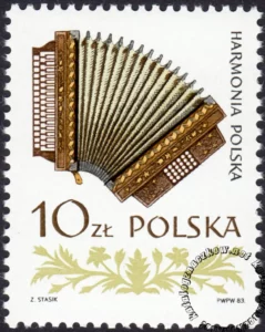 Polskie ludowe instrumenty muzyczne znaczek numer 2753