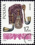 Polskie ludowe instrumenty muzyczne znaczek numer 2755