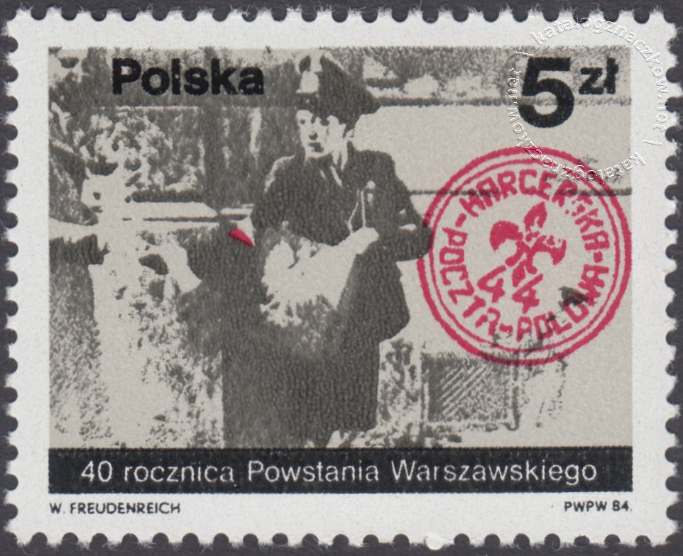 40 rocznica Powstania Warszawskiego znaczek nr 2783