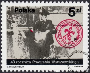 40 rocznica Powstania Warszawskiego znaczek numer 2783