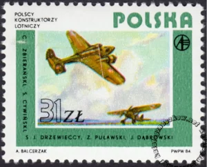Rozwój lotnictwa polskiego znaczek numer 2797