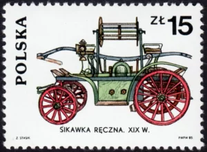 Rozwój pojazdów pożarniczych znaczek numer 2816