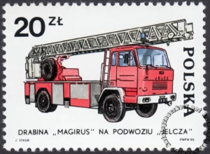 Rozwój pojazdów pożarniczych znaczek numer 2817